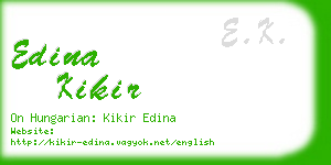 edina kikir business card